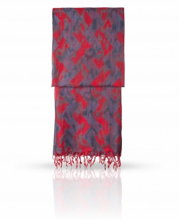 Палантин Унисекс ZW-IKKAT/BLUE.RED